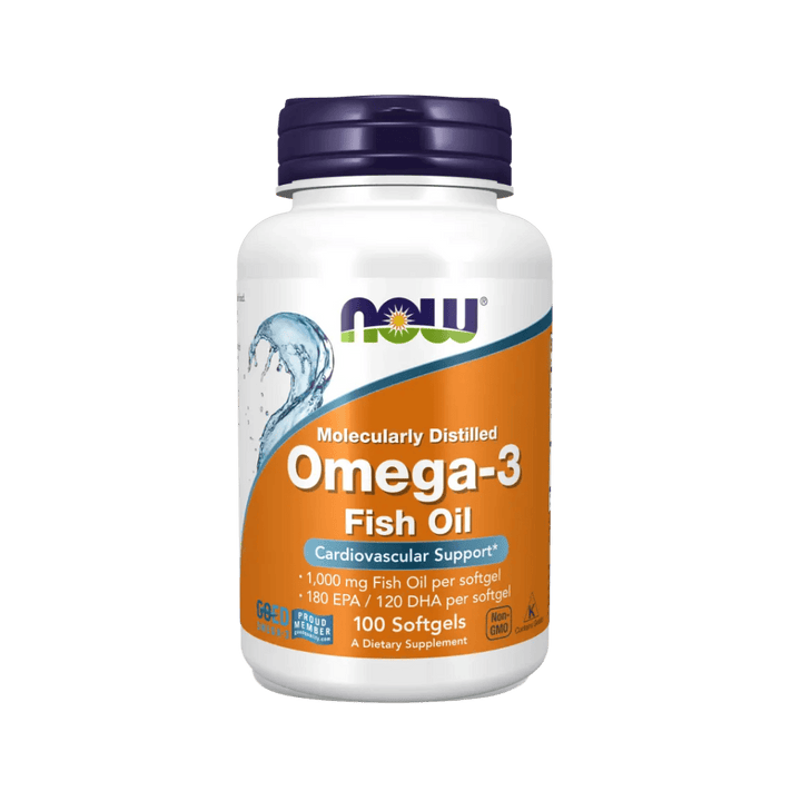 Now Foods - Omega-3 Fish Oil, Molecularly Distilled Softgels