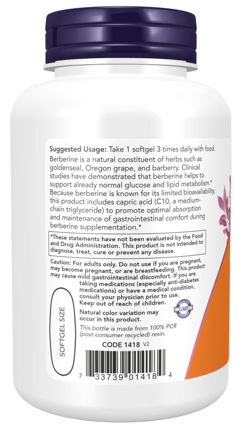 Now Foods - Berberine Glucose Support Softgels