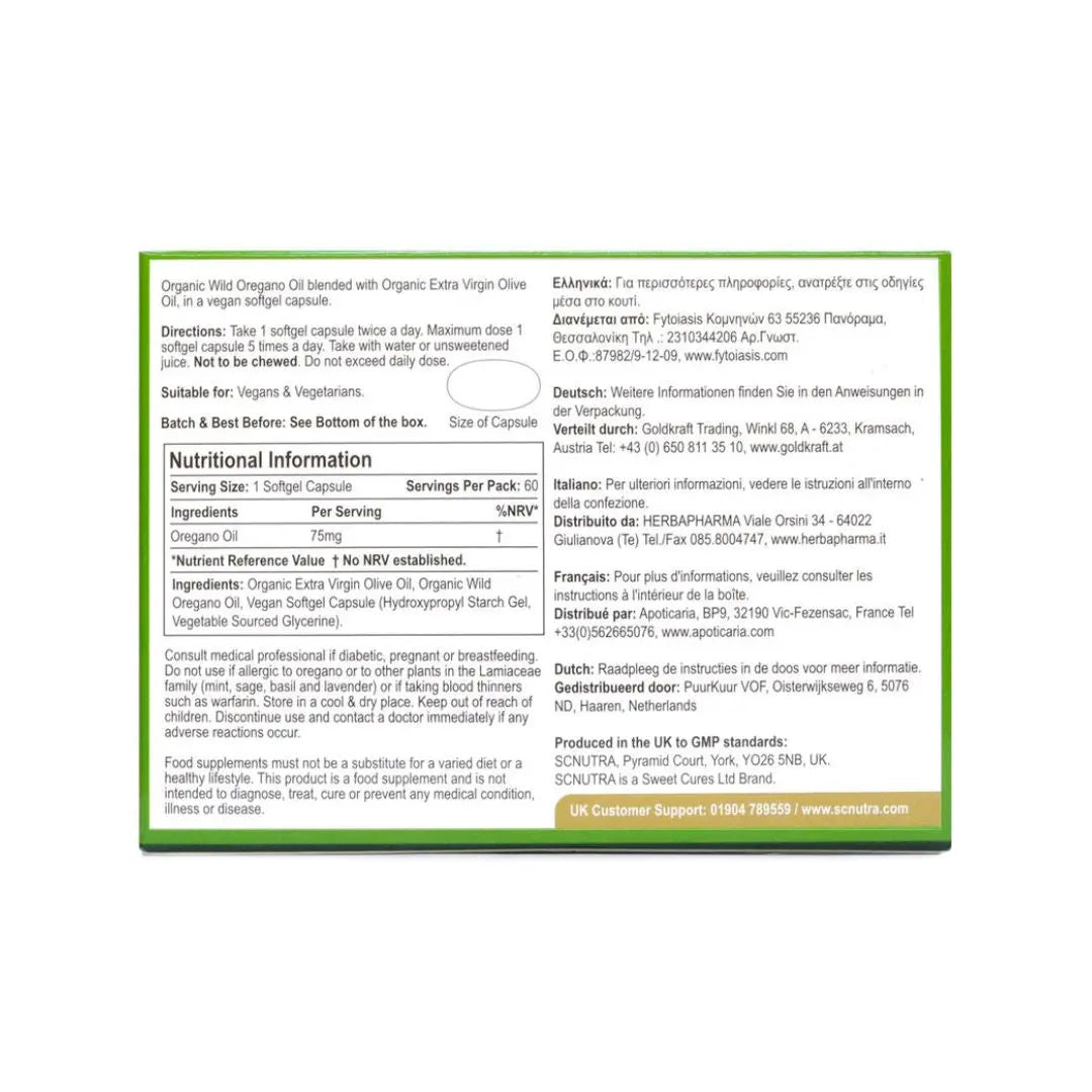 Wild Oregano Oil C80 Χ 60 Softgels SC Nutra