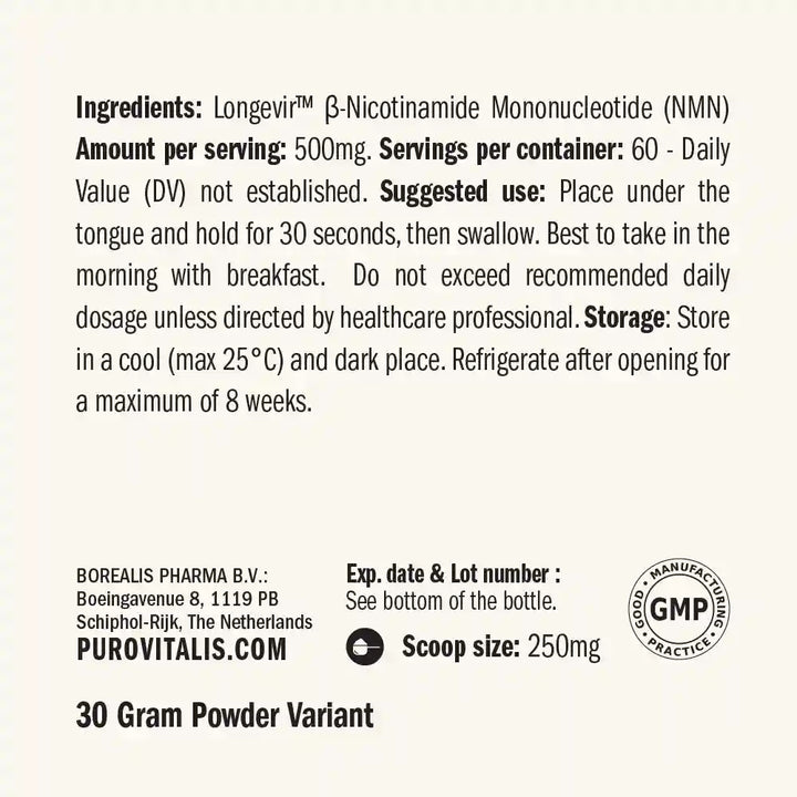 Purovitalis - Pure NMN Powder 30g