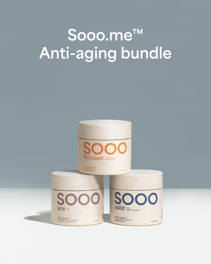 Sooo.me™ - Anti-aging bundle: NR + Trans-Resveratrol + Lion's Mane