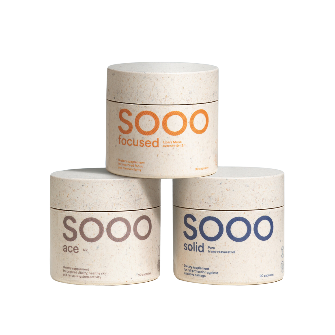 Sooo.me™ - Anti-aging bundle: NR + Trans-Resveratrol + Lion's Mane