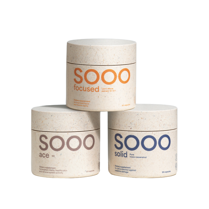 Sooo.me™ - Anti-aging bundle: NR + Trans-Resveratrol + Lion's Mane
