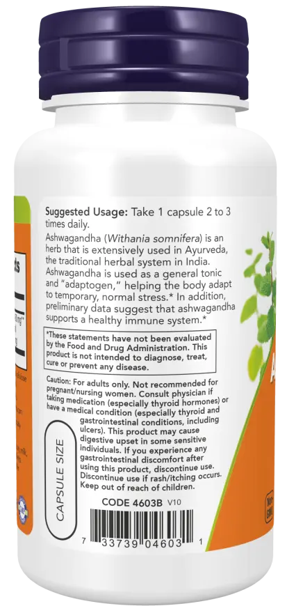 Ashwagandha 450 mg Veg Capsules NOW