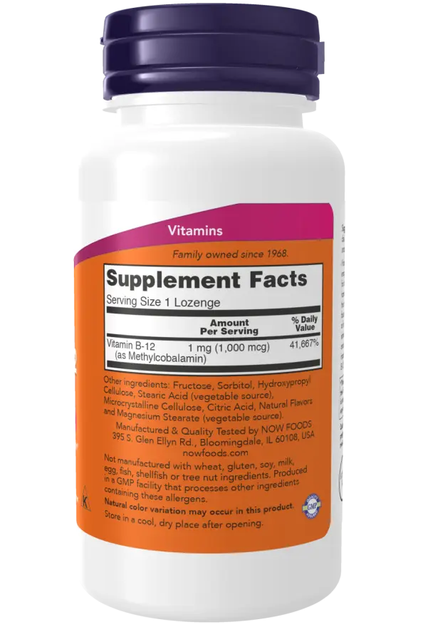 Methyl B-12 1,000 mcg Lozenges NOW