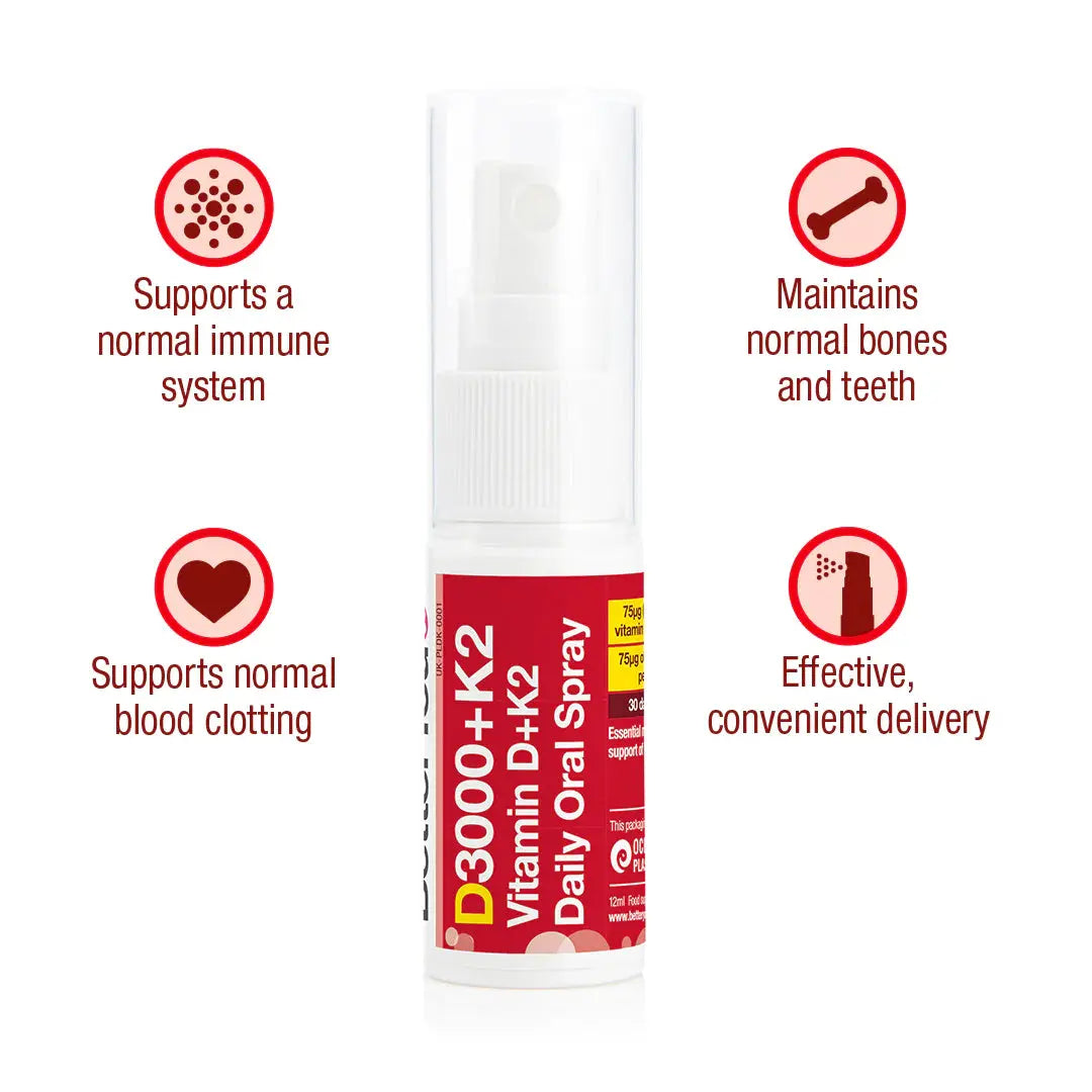 D3000+K2 Vitamin D + K2 Oral Spray BetterYou