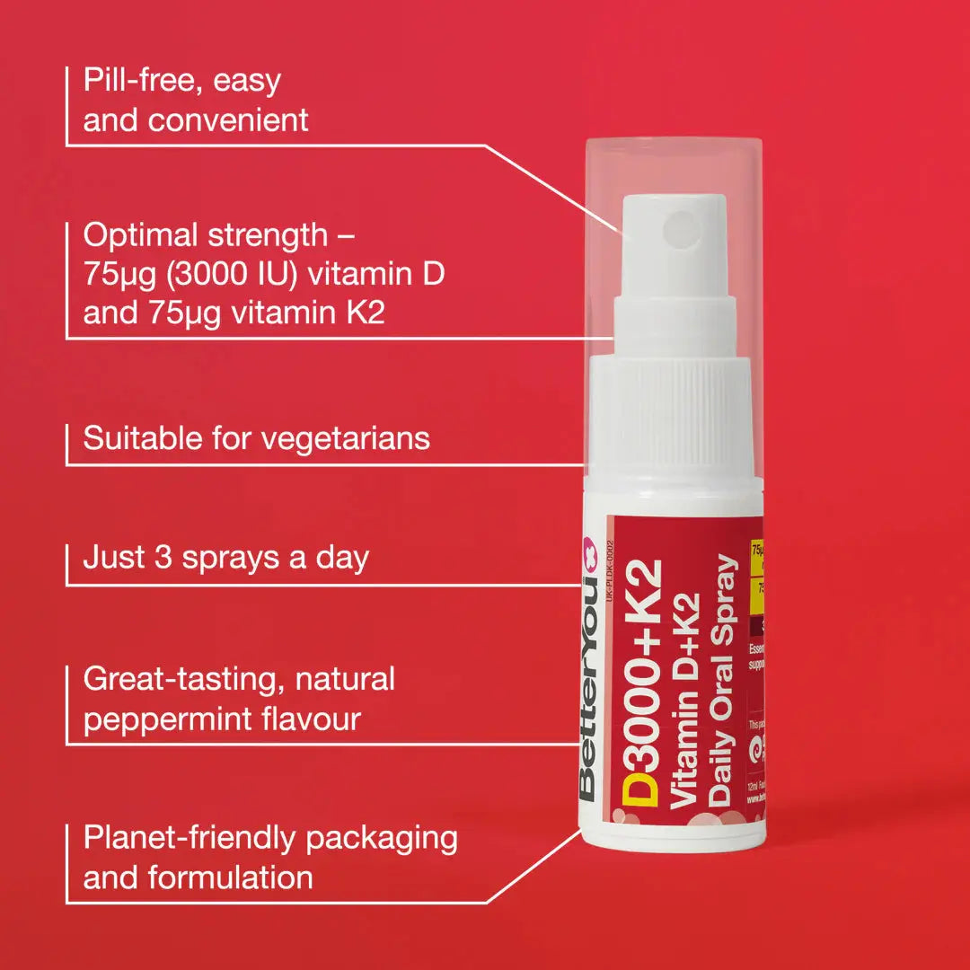 D3000+K2 Vitamin D + K2 Oral Spray BetterYou