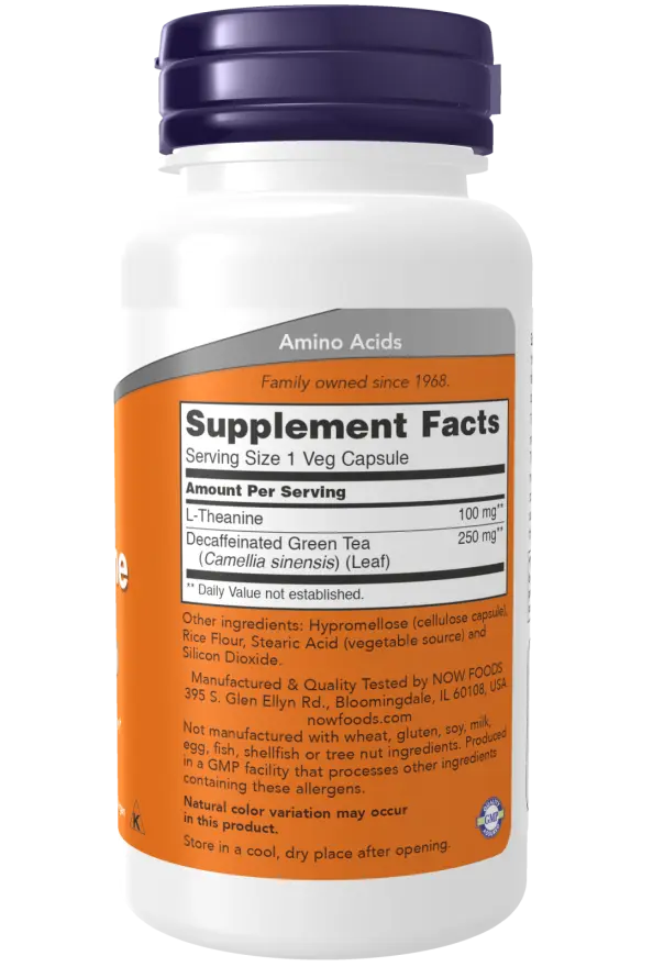L-Theanine 100 mg Veg Capsules NOW