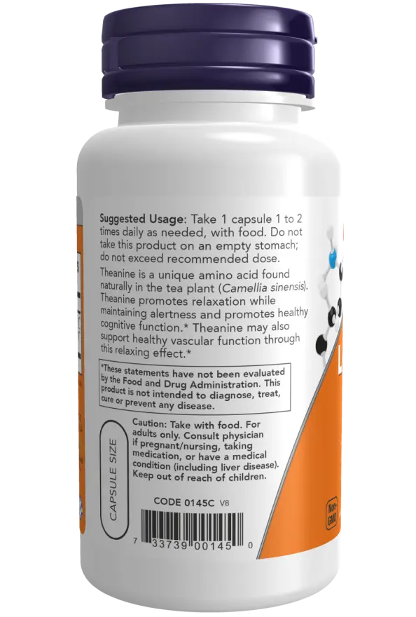 L-Theanine 100 mg Veg Capsules NOW