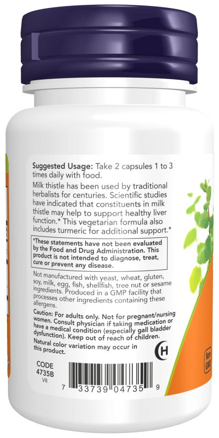 Now Foods - Milk Thistle Extract 150 mg Silymarin (120 mg) Veg Capsules