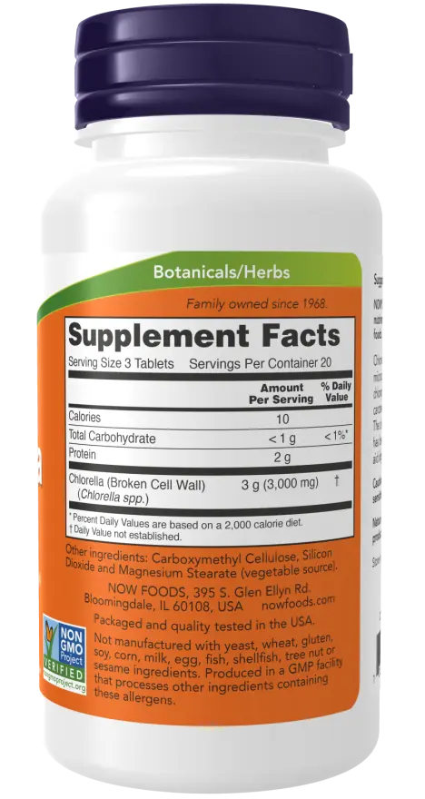 Chlorella 1000 mg Tablets NOW