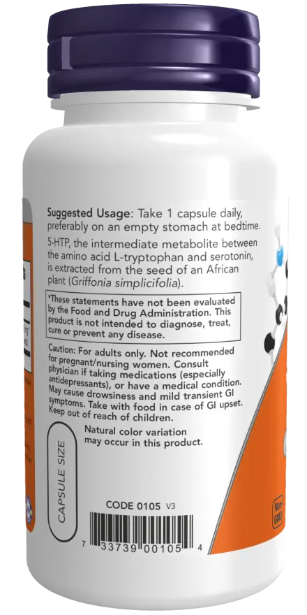 5-HTP 100 mg Veg Capsule NOW