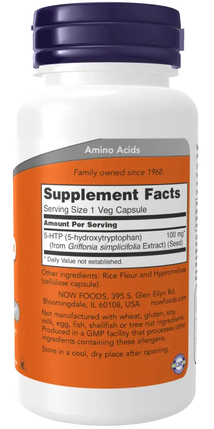 5-HTP 100 mg Veg Capsule NOW