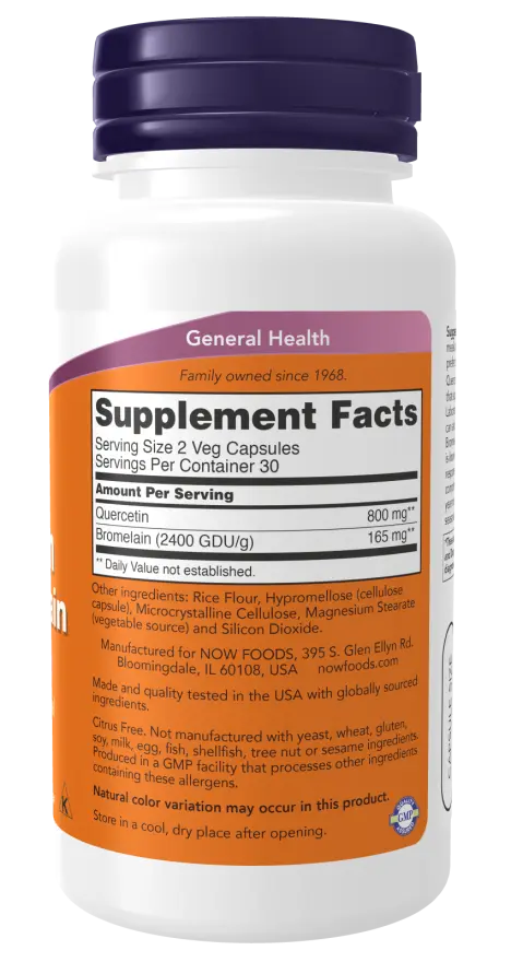 Quercetin with Bromelain Veg Capsules NOW