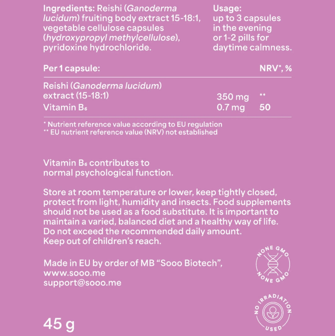 Sooo.me™ - SOOO calm: Reishi extract 15-18:1