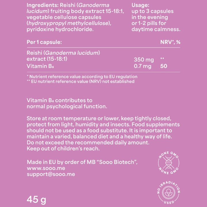 Sooo.me™ - SOOO calm: Reishi extract 15-18:1