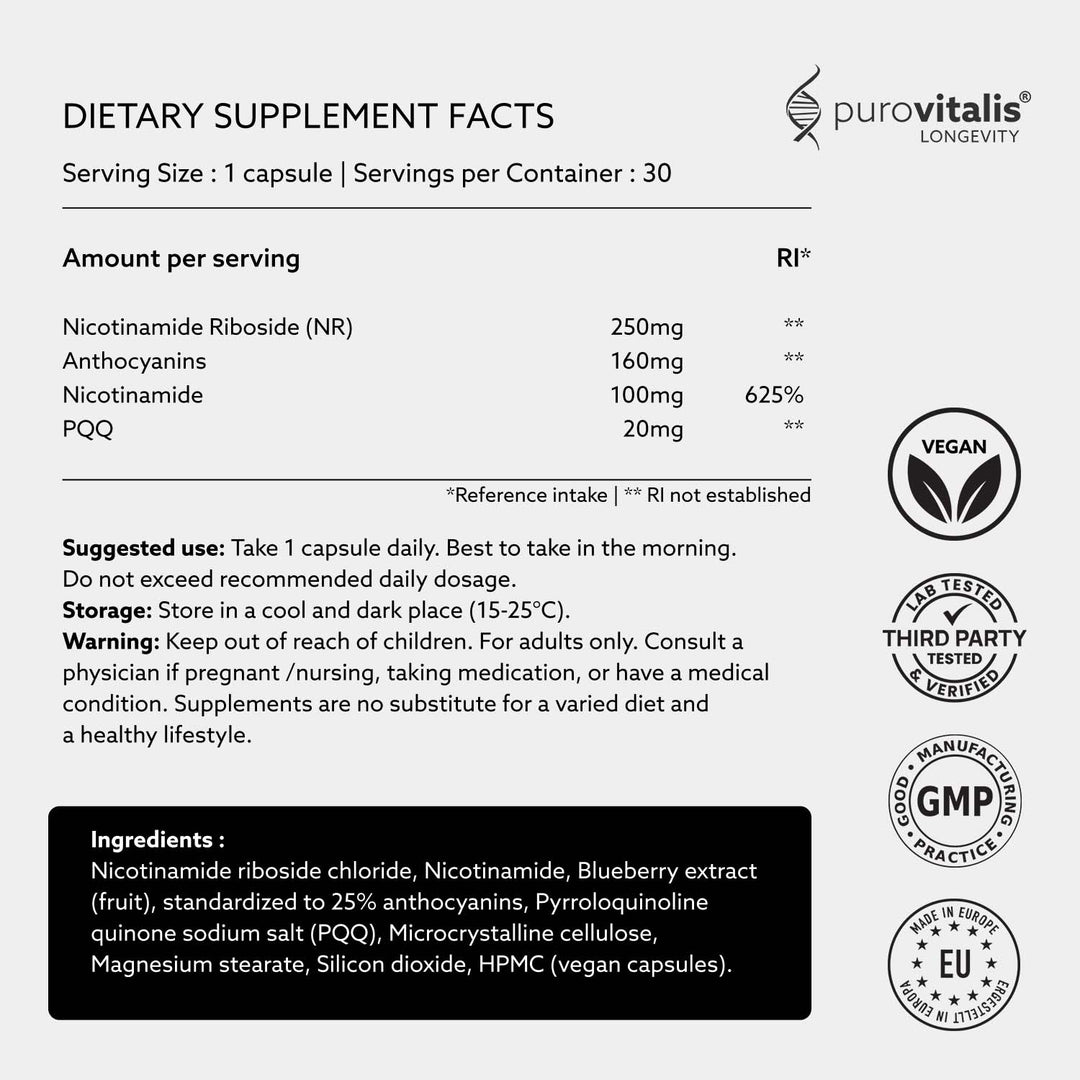 Purovitalis - NAD+ Booster 30 caps