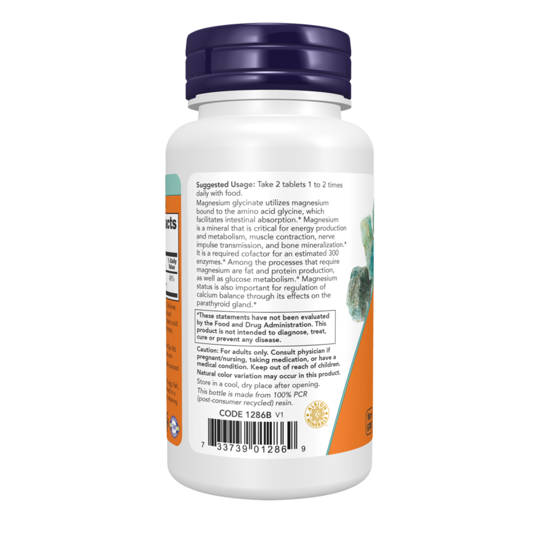 Supplement bottle label with text and product details on a white background