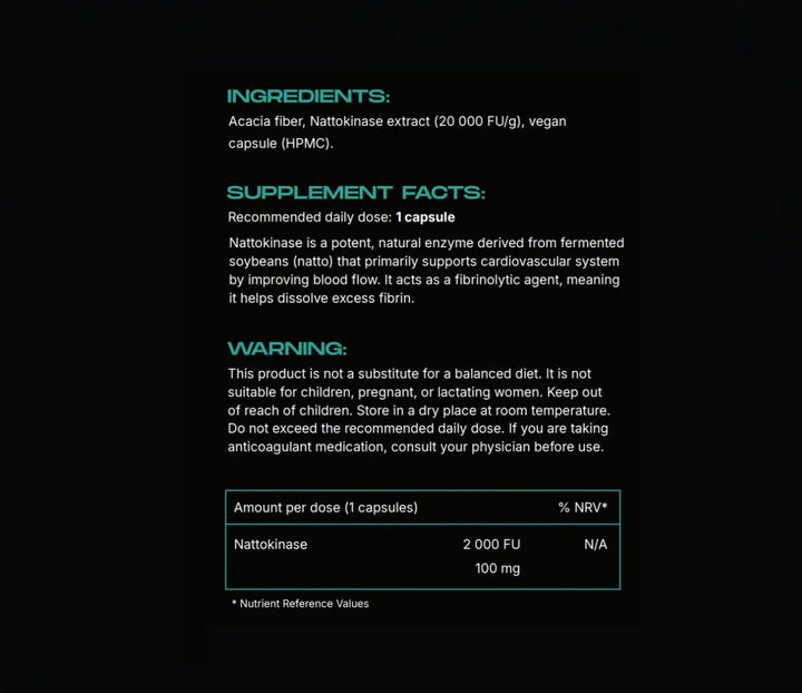Nattokinase 2000FU Ingredients – EU-Made, 3rd Party Tested | Life Unlocked
