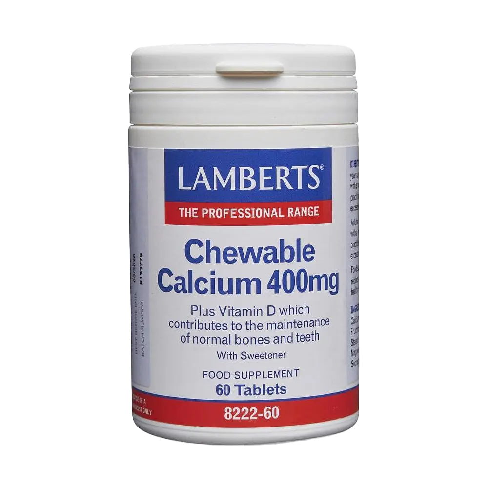 Chewable Calcium 400mg With Vitamin D and FOS, lemon flavor