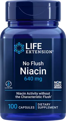 No Flush Niacin - B3 for heart health, cholesterol & energy support