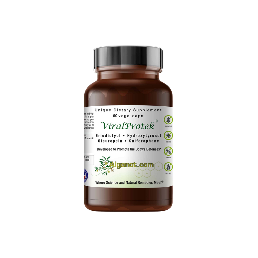 Brown dietary supplement bottle with label on a white background