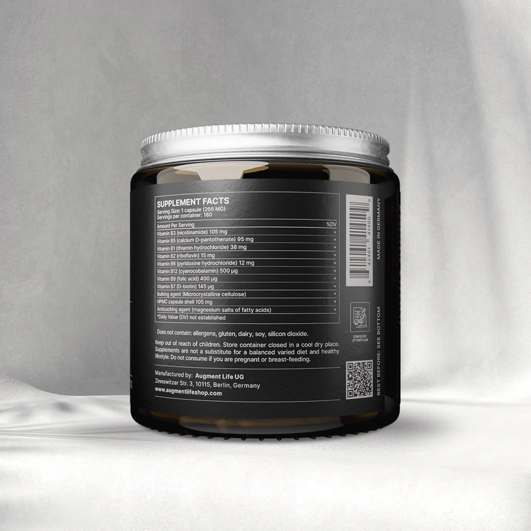 Augment Life | Vitamin B Complex – 180 Capsules