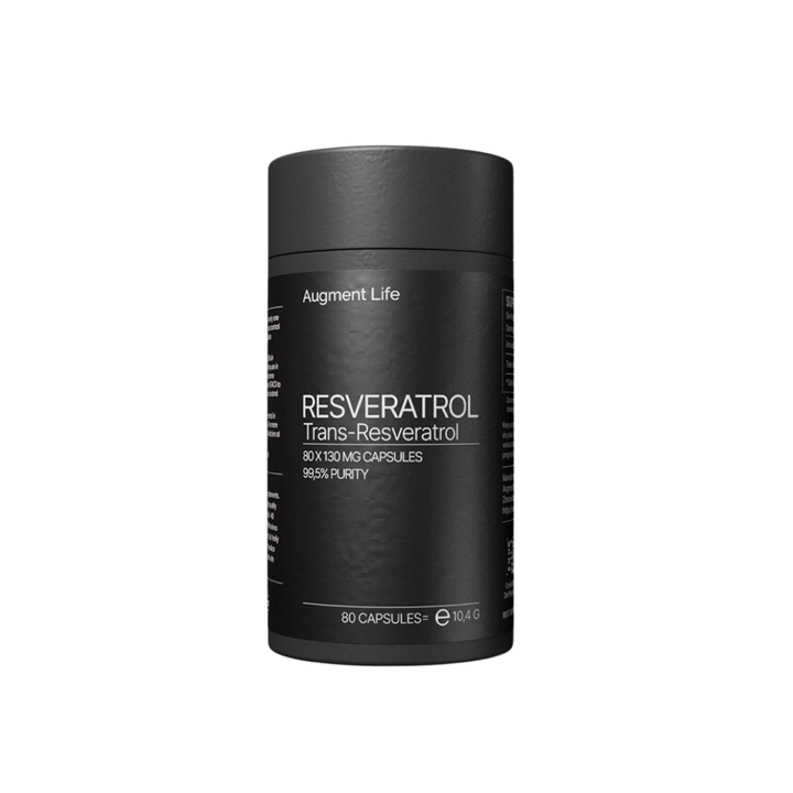 Augment Life Trans-Resveratrol 130mg 80 capsules side view paper tube packaging