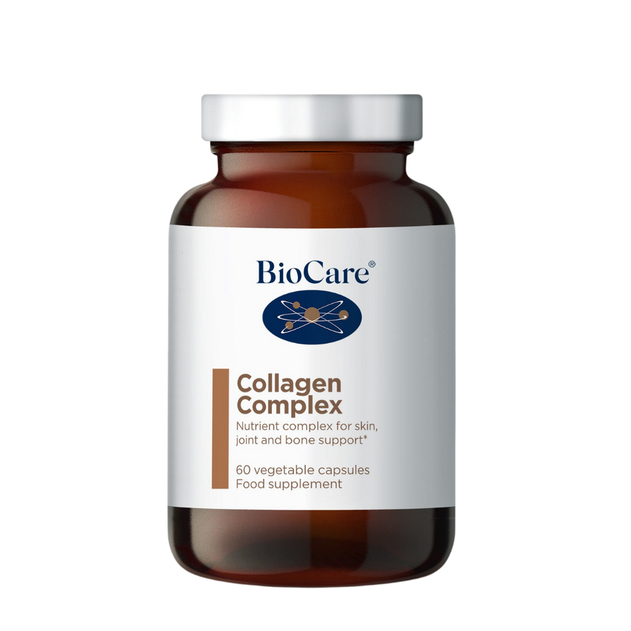 BioCare Collagen Complex supplement bottle on a white background