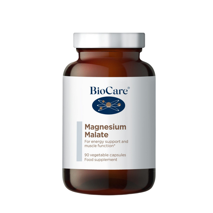 BioCare Magnesium Malate 90 Capsules - Well-absorbed magnesium supplement for energy, muscle function and bone health