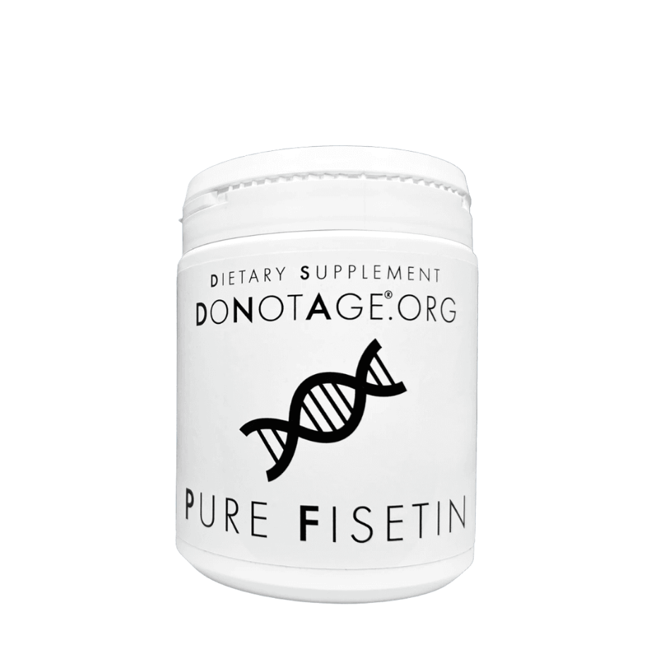 DoNotAge Pure Fisetin 400mg High-Purity Longevity Capsules Front View
