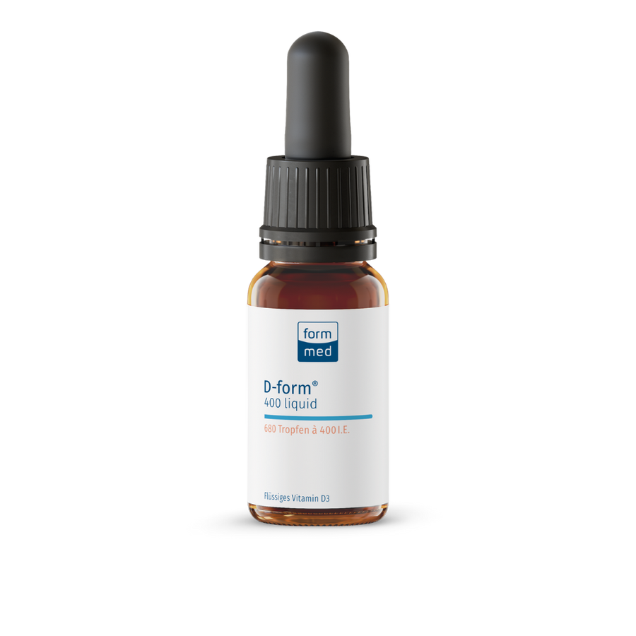 FormMed D-form® 400 liquid – Vitamin D3 drops for infants and young children, 680 drops, 400 IU per drop in MCT oil
