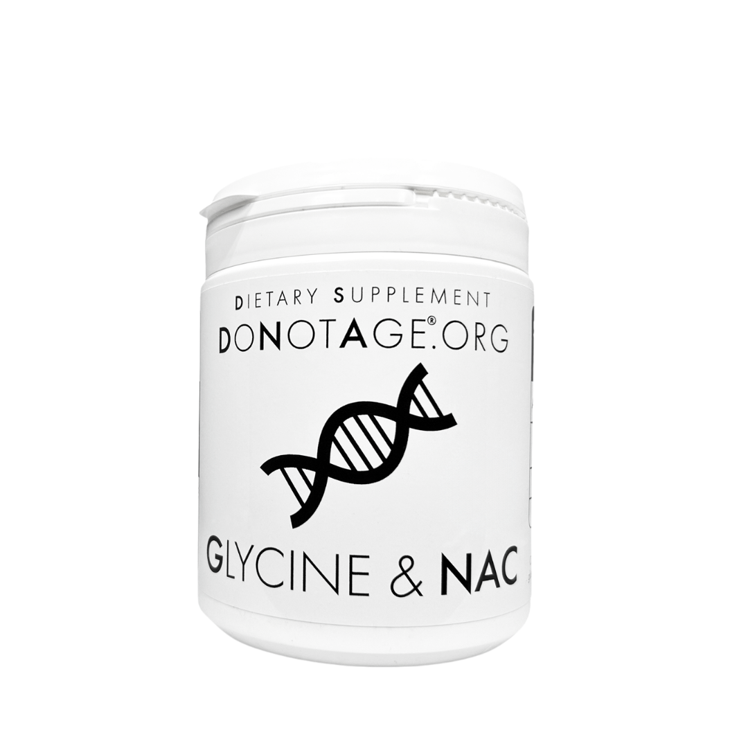 Glycine & NAC by DoNotAge – vegan longevity supplement supporting glutathione production and cellular health
