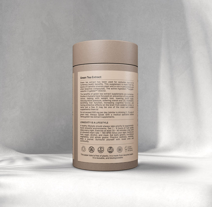 Beige container with text on a gray background