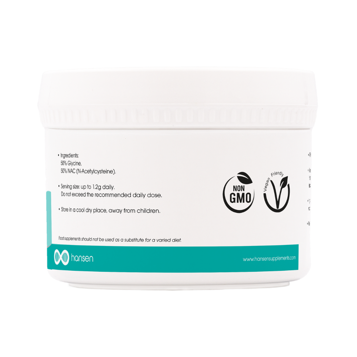 White container with label on a white background