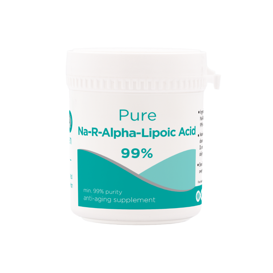 Hansen Na-R-Alpha-Lipoic Acid 99% pure powder, 30g — stabilized R-ALA antioxidant supplement