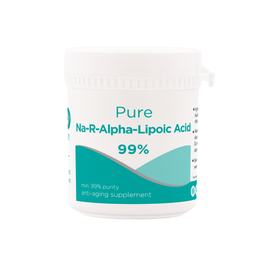 Hansen Na-R-Alpha-Lipoic Acid 99% pure powder, 30g — stabilized R-ALA antioxidant supplement