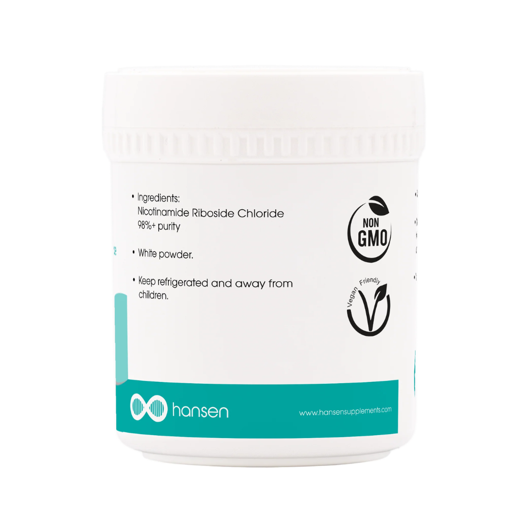 Hansen NR supplement facts and ingredients label