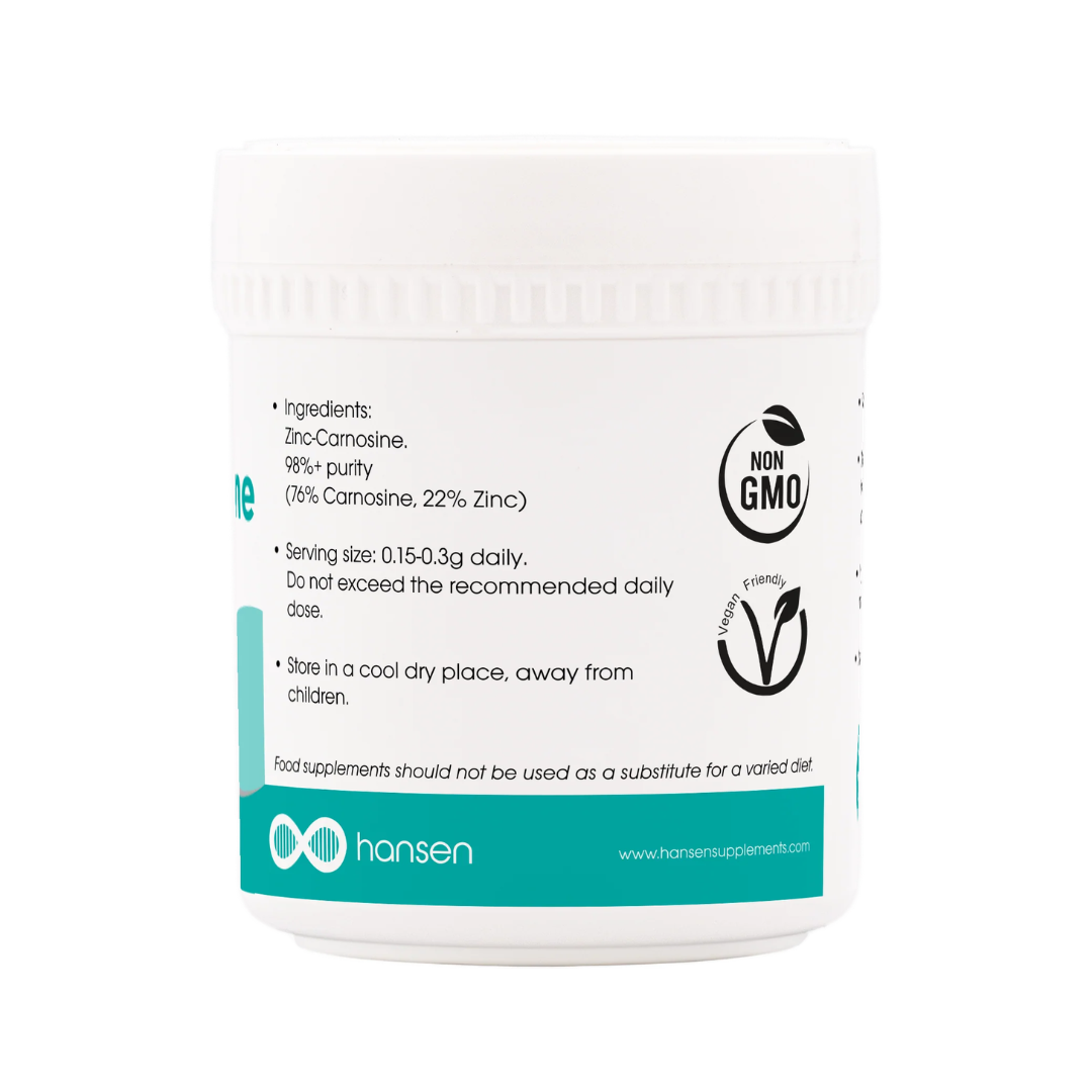 Supplement container with label on a white background