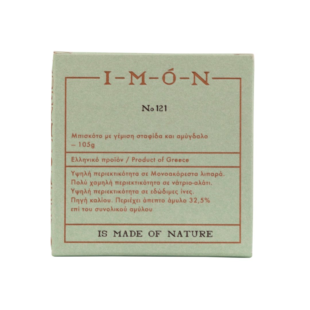 Product packaging with text and branding on a light green background