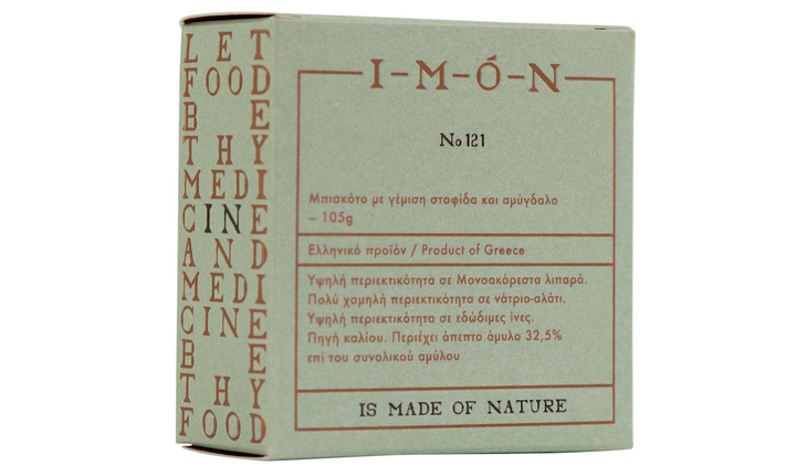 Box of I-M-O-N product with text on a white background