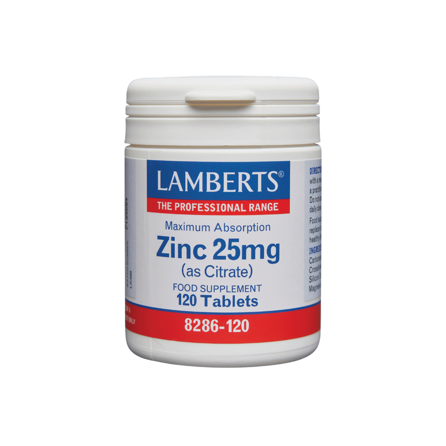 Lamberts Zinc 25mg - 120 Tablets bottle | O-Biotiqu