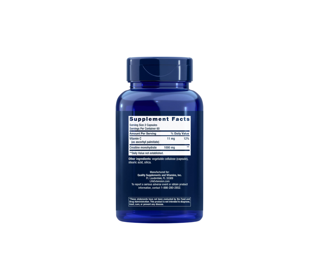 Blue supplement bottle with label on a transparent background
