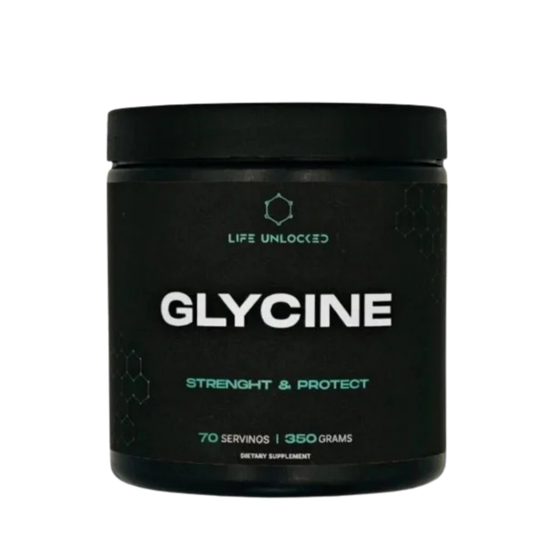 LIFE UNLOCKED Glycine 5g Powder – Front of container