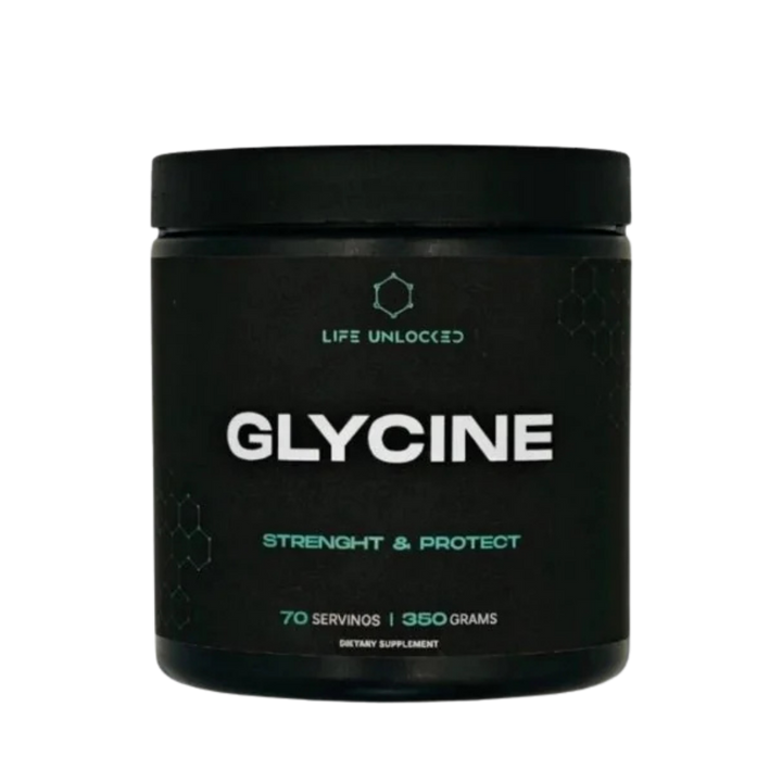 LIFE UNLOCKED Glycine 5g Powder – Front of container