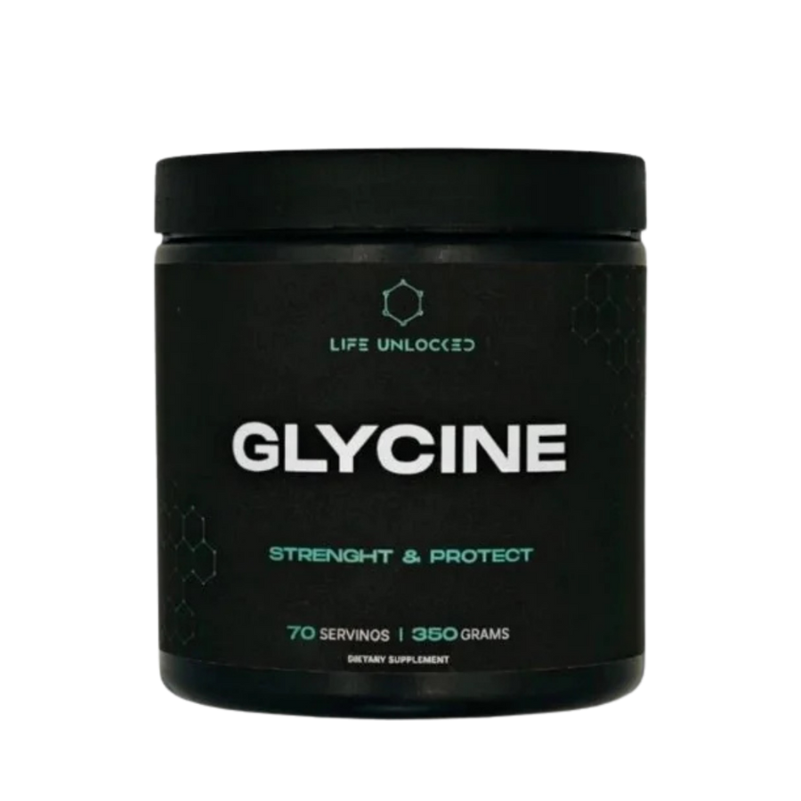 LIFE UNLOCKED Glycine 5g Powder – Front of container