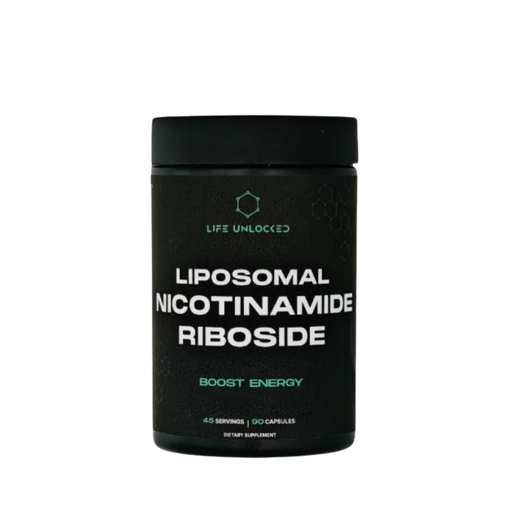 LIFE UNLOCKED Liposomal Nicotinamide Riboside NR 500mg – Front of bottle