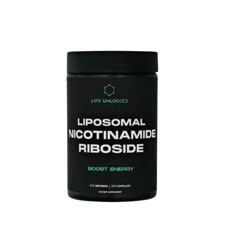 LIFE UNLOCKED Liposomal Nicotinamide Riboside NR 500mg – Front of bottle