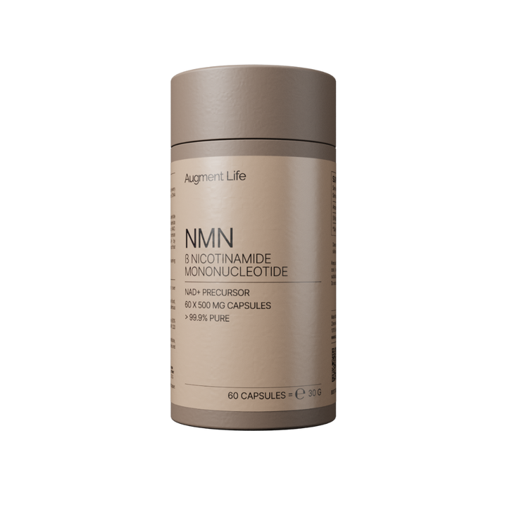 NMN 99% pure 500 mg 60 capsules in beige tube – high-strength nicotinamide mononucleotide supplement