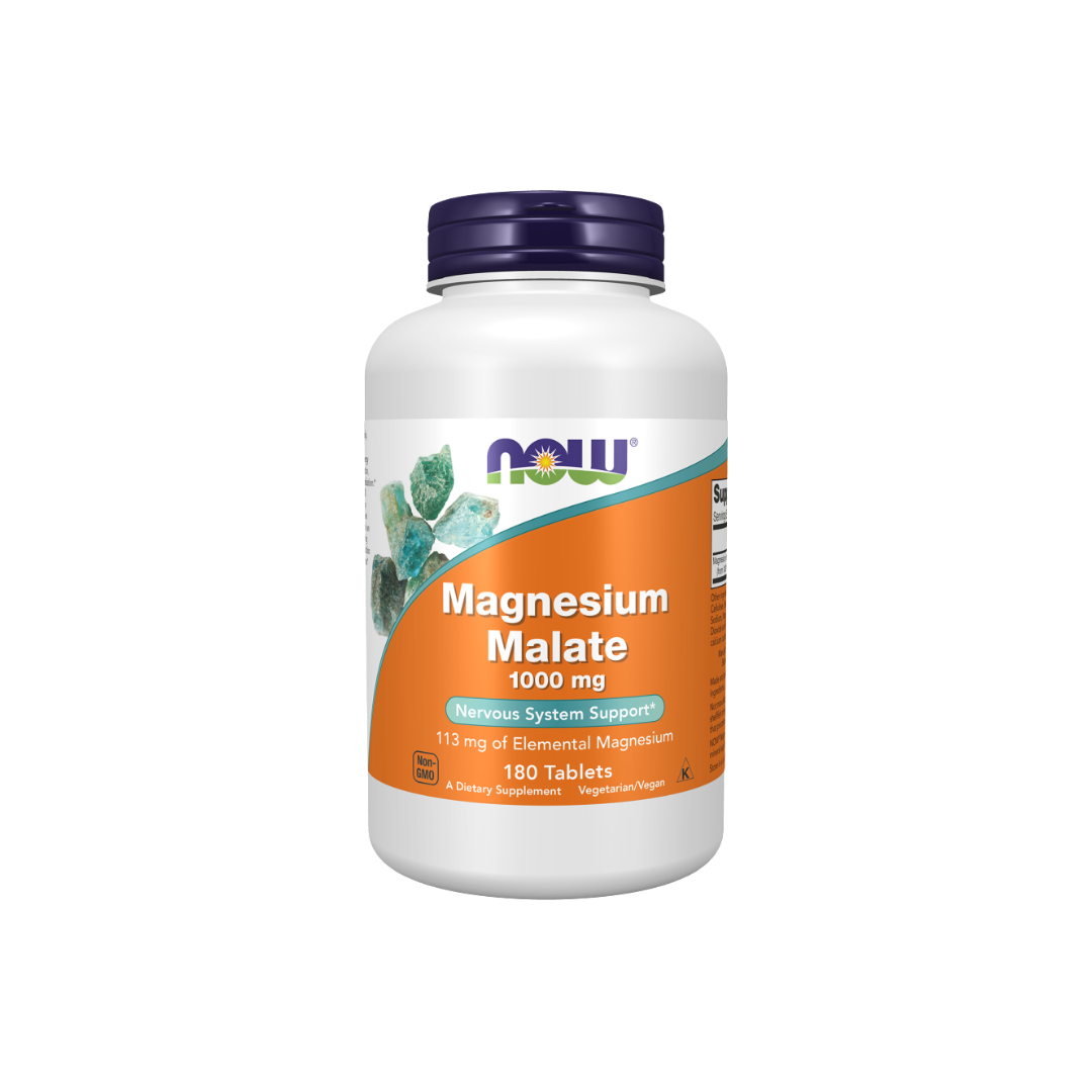 NOW Foods Μηλικό Μαγνήσιο 1000 mg – 180 δισκία.